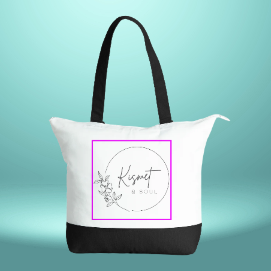 Large Zippered Tote Bag